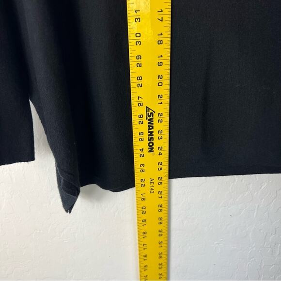 Alfani Poncho Sweater Womens Small Black Turtleneck Pullover - Picture 10 of 12